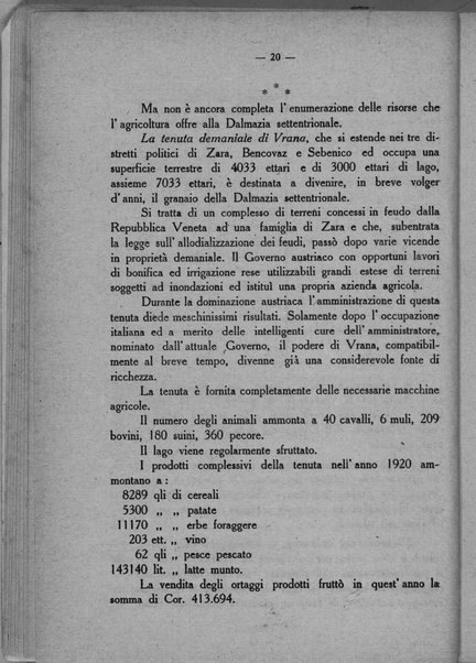 La Dalmazia non è povera. Studio compilato sulla base di dati e statistiche ufficiali